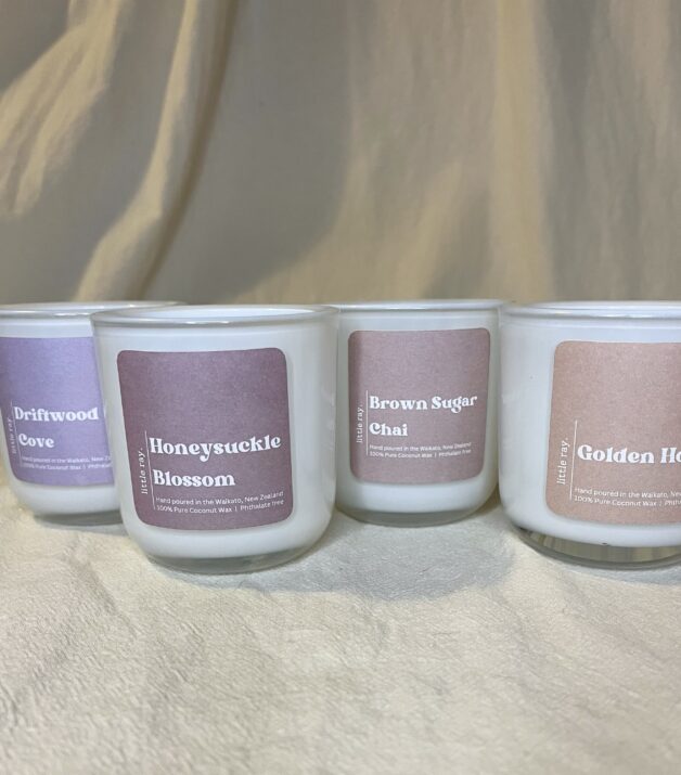 A group of all 4 candles offered by Little Ray